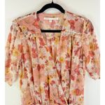 Veronica Beard Women Dress Pink Dakota Mini Wrap Floral V Neck Ruched Size 2 Photo 5
