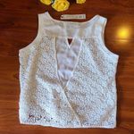 Solitaire White Lace Tank Top Medium Photo 6