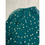 Lilly Pulitzer  Emerald Green Metallic Dot Silk Blend Long Sleeve Blouse Top XL Photo 2