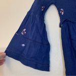 Free People Counting Daisies Bell Sleeve Smocked Top Mini Dress Size XS Photo 7