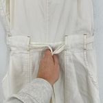 American Eagle  White Cream Jumpsuit Sleeveless Belted Pockets One‎ Piece Romper Photo 4