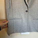 J.Crew 100% Cotton Sweatshirt Blazer Jacket One Button Women's Size 4 Gray NWOT Photo 3