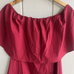 Alice + Olivia Jada Caped Dress in Bright Bordeaux Burgundy Size S Photo 7