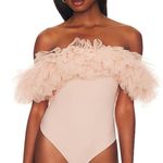 Free People Big Love Tulle Off-the-Shoulder Bodysuit XS Photo 0