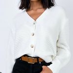 Princess Polly White Oroville Cardigan Sweater Photo 0