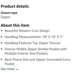 Justin West cowgirl conceal and carry crossbody bag! Super cute ! Blue Photo 6