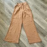 Aerie  Gauzy High Waisted Wide Leg with Slits Pant Cappuccino Size XS Boho Photo 0
