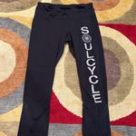 Lululemon Athletica Soul Cycle Logo Black White Cropped Leggings Size 6 Photo 0