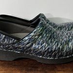 Dansko Pro LT Clogs Women's Size 10.5 US, 41 EU Blue Silver Black Patent Leather Photo 3