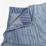 Free People Y2K Lace-Up Denim Mini Skirt Size 4 Blue Stripe Flounce Hem Boho Photo 5