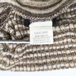 A Byer Vintage Womens Sweater Small Striped Metallic Cowl Neck Y2K Photo 6
