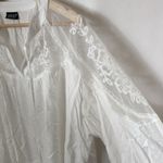 Torrid Natura Viscose White Lacey Blouse Flowy Portugal Peasant Boho Western Top 1X Photo 4