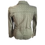 Gloria Vanderbilt Womens Olive Green Checkered Blazer Vintage Chic Size L Photo 2