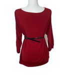 VTG I.N. Studio Red Cowl Neck long sleeve blouse XL Photo 3