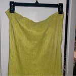 Green Maxi Bodycon Dress with Cut Out Slit and Halter Neckline for Night Out Size L Photo 3