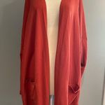 Terra & Sky Women's Rust Lagenlook Open Front Cardigan Photo 1