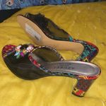 Azuree Cannes Size 5.5 Beaded Mesh Open Toe Chunk Heels Photo 13