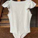 EXPRESS Vneck Cream/Tan Bodysuit Photo 1