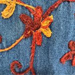 Vintage April Cornell size Medium Embroidered‎ Denim Jacket Shacket Button Front Blue Photo 7