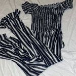 J for Justify Striped Pocketed Jumpsuit Photo 0