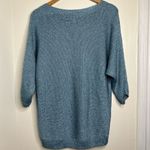 Chico's Chico’s Winter Blue Rue Shine Pullover Sweater Size XL 16 Metallic Heavy Photo 5