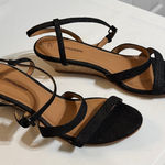 Johnston & Murphy  Black Wedge Sandals Photo 0