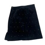 Karen Okada for David Howard Black Velvet Mini Skirt w Rhinestone Accents Size 6 Photo 5