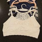 Laura Ashley π Padded Lace Back Bralettes (3 Pk) Navy Blue Pink White Small NWT Photo 7