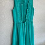 ASOS  Green Babydoll Open Back Dress Size 2 Photo 5