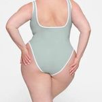 SKIMS NWT Zip Up Swim Scoop Neck One Piece - Pacific Plus Size 3X New XXXL Photo 1