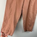 Magic Linen Tapered Cargo Pants Sz XL Rose Pink Elastic Waist Boho Chic Photo 9