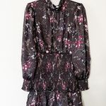 Cinq à Sept NWT CINQ A SEPT Sakura Floral Long Sleeve Satin Dress Size 8 Photo 3