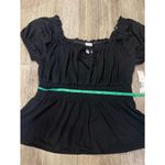 No Boundaries Black Top Medium New Stretchy Peplum Photo 3
