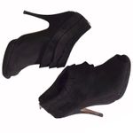 Moschino Cheap & Chic Black Suede Heel Booties Photo 3