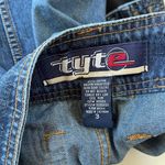 TYTE Knee Length Jean Skirt Juniors Size 3 Medium Wash Front Slit Blue Denim Photo 6