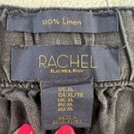 Rachel Roy XL Pants Linen Crop Tapered Leg Cargo Pocket Boho Grunge Lightweight Black Photo 5