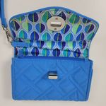 Vera Bradley Glenna Womens Wristlet Clutch Purse Wallet Sky Blue Turnlock Photo 4
