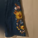 Telepatia Sunflower Embroidered Flare Jeans | Size: 5 (27) Blue Photo 1