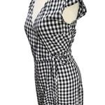 J Crew Midi Wrap Dress Womens XXS Blue White Gingham Viscose Classic Cottagecore Photo 3