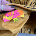 English Rose  Yellow & Black Animal Print Faux Leather Jean Jacket Size S/M Photo 9