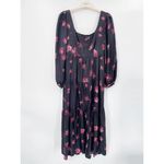 Nicholas Black Floral Printed Silk Tiered Long Sleeve Maxi Dress Size 8 Photo 34