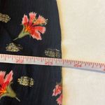 Loft 𝅺 EUC Black Pink Floral Gold Metallic Long Sleeve Blouse Sz XS Photo 6