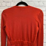 Diane Von Furstenberg  Orange Red Open Cardigan Silk Cashmere Blend Small Photo 3