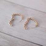 Vintage Earrings Twisted Heart Shape Hoop Photo 3