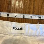 Rollas Layla high rise straight white distressed knee jeans size 27 Photo 5