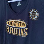 Hanes Boston Bruins T-Shirt V-Neck Black Hockey Photo 5