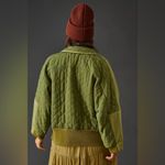 Pilcro Anthropologie  Oversized Quilted Colorblock Jacket Moss Green XL Photo 10