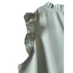 SheIn Curve Blouse Womens Plus Size 4XL Sage Green Solid Ruffles Photo 6