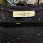 2214. Sandro Paris Unisex XL Speckled Blue Tee Semi sheer Photo 3
