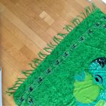 Colorful, Artistic Fish, Pisces Fringe Scarf, Green, Blue Green Photo 6